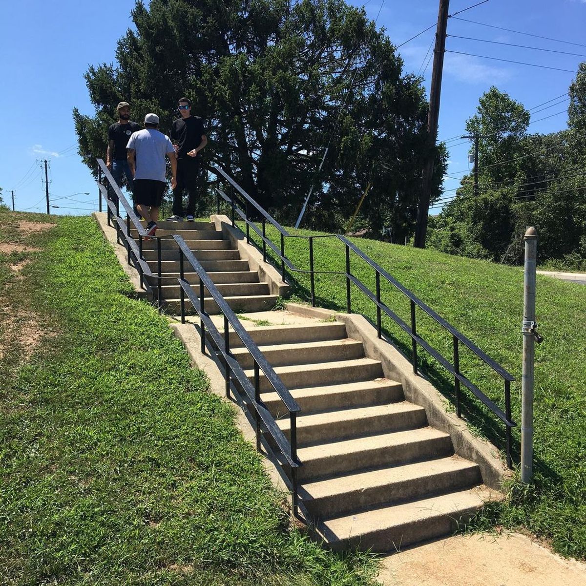 Image for skate spot High Point High School - 8 Flat 8 Double Set Rail