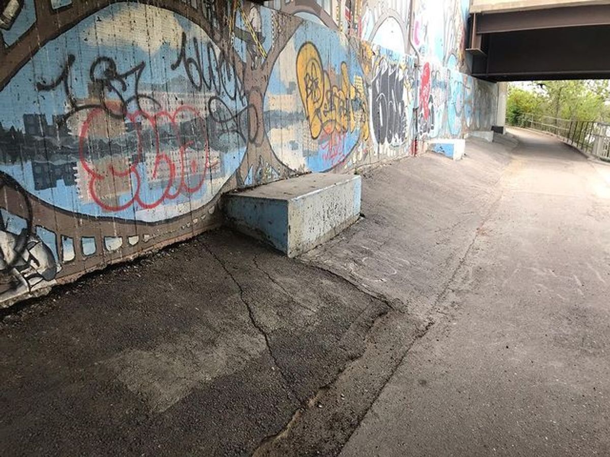 Image for skate spot Stew Uzelman Pedway Bank To Ledges