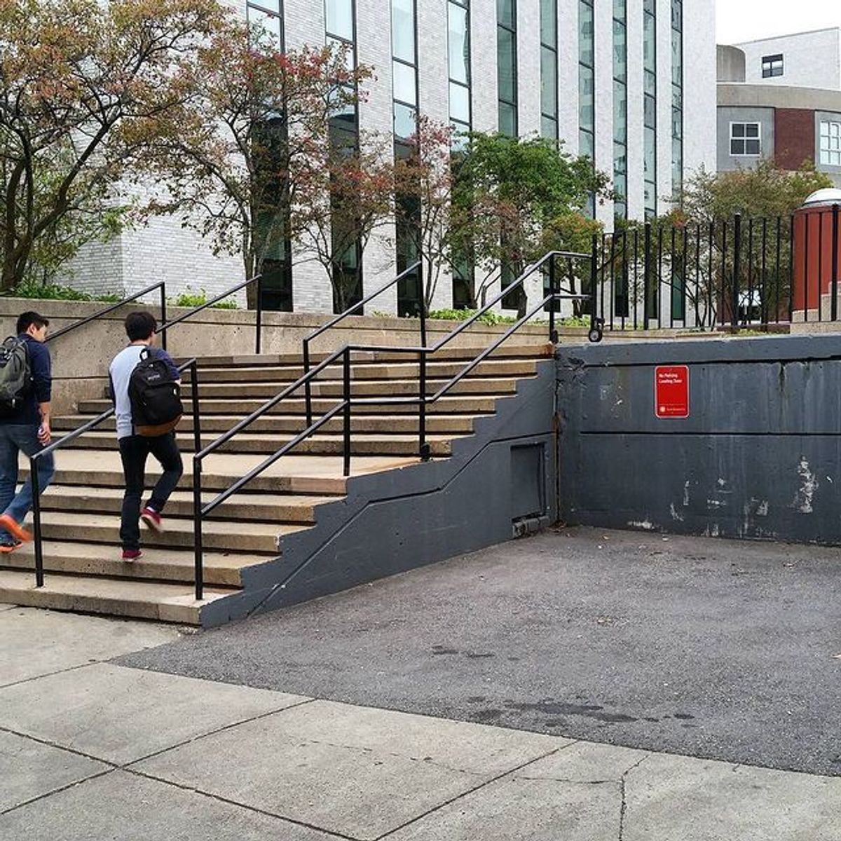 Image for skate spot Northeastern University - 6 Flat 5 Gap Over Rail