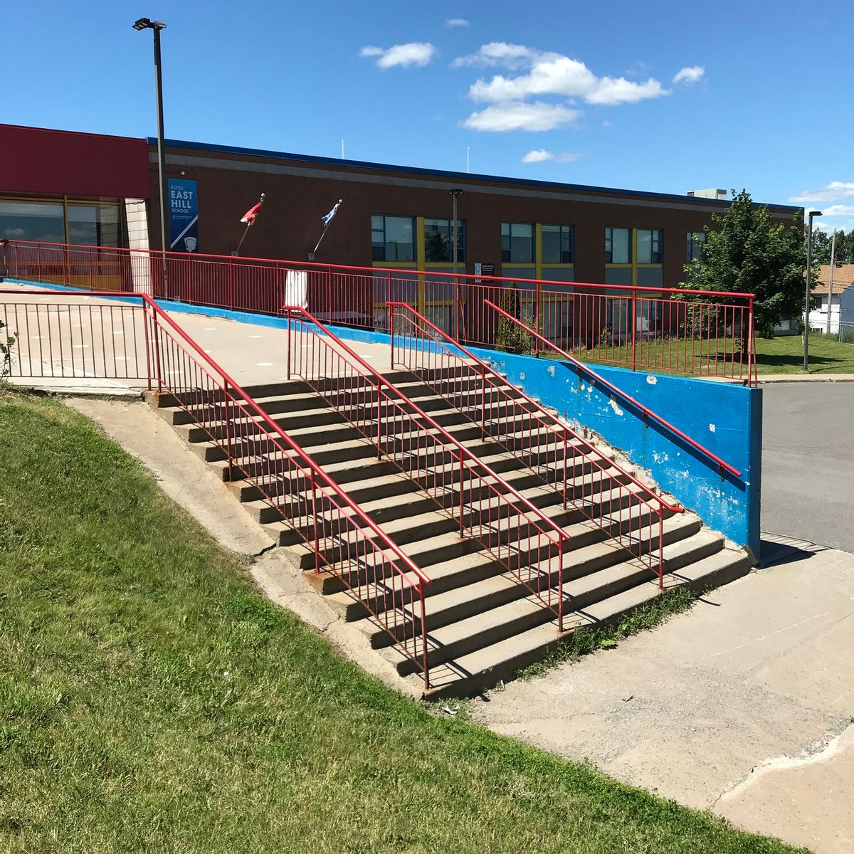 Image for skate spot East Hill Elementary School - 14 Stair Rails