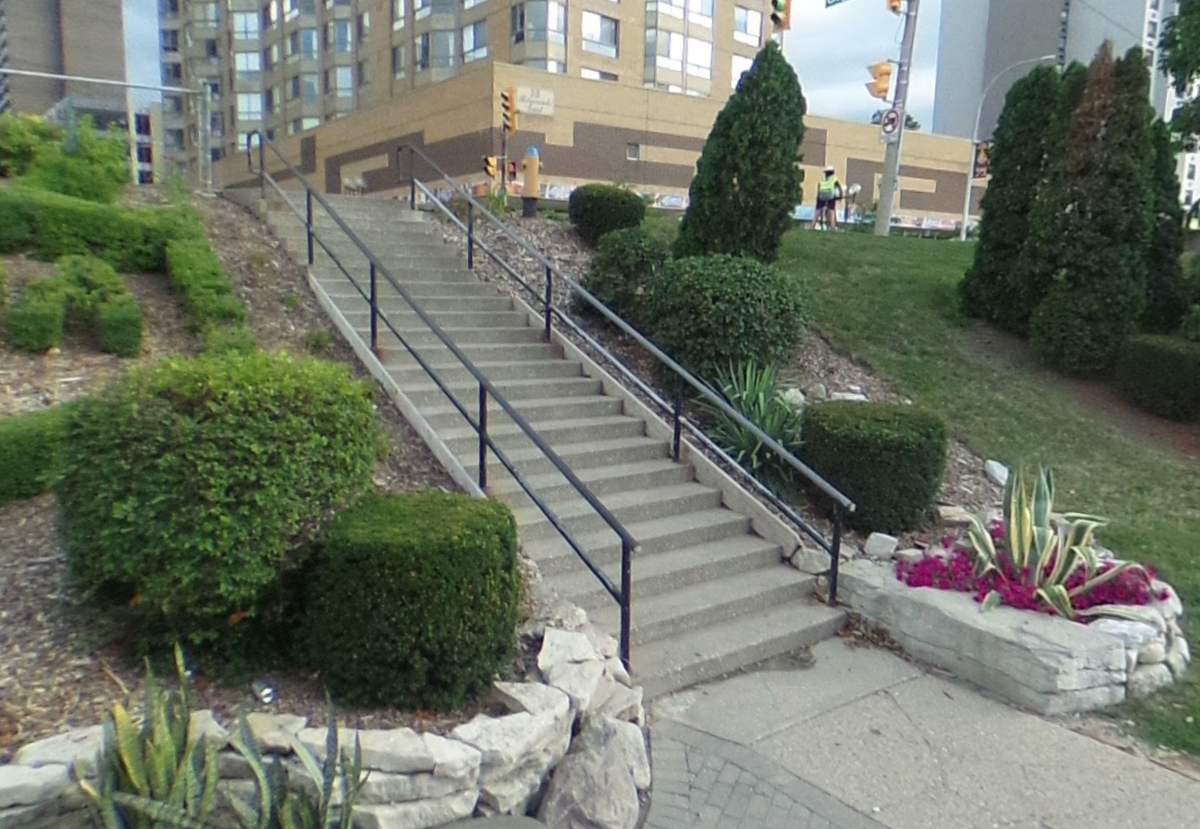 Image for skate spot Riverfront - 23 Stair Rail