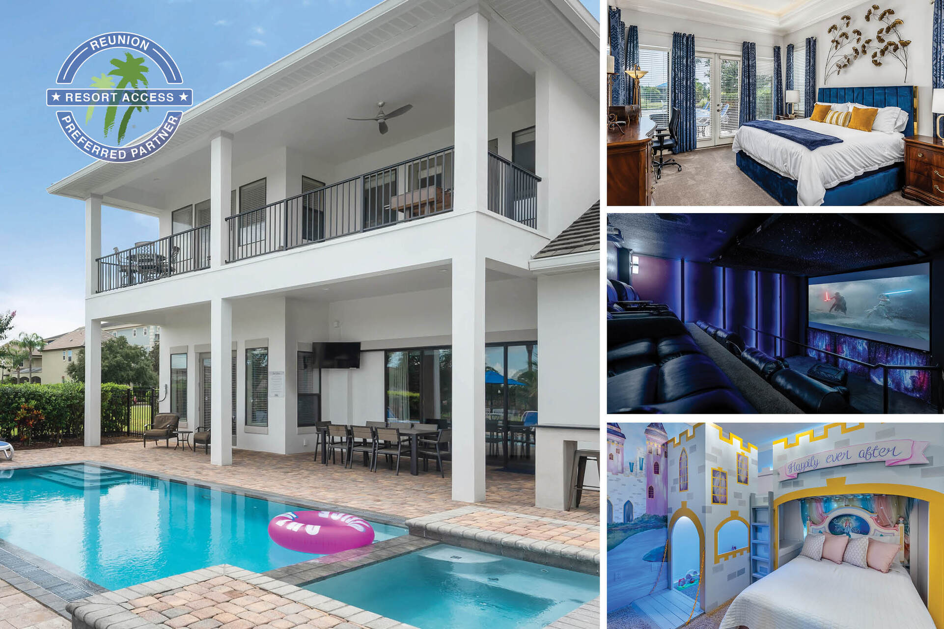 Welcome to the Retreat at Family Reunion, a 9 bedroom villa that has a theater room and amazing bedrooms! | PHOTOS TAKEN Sept 2021