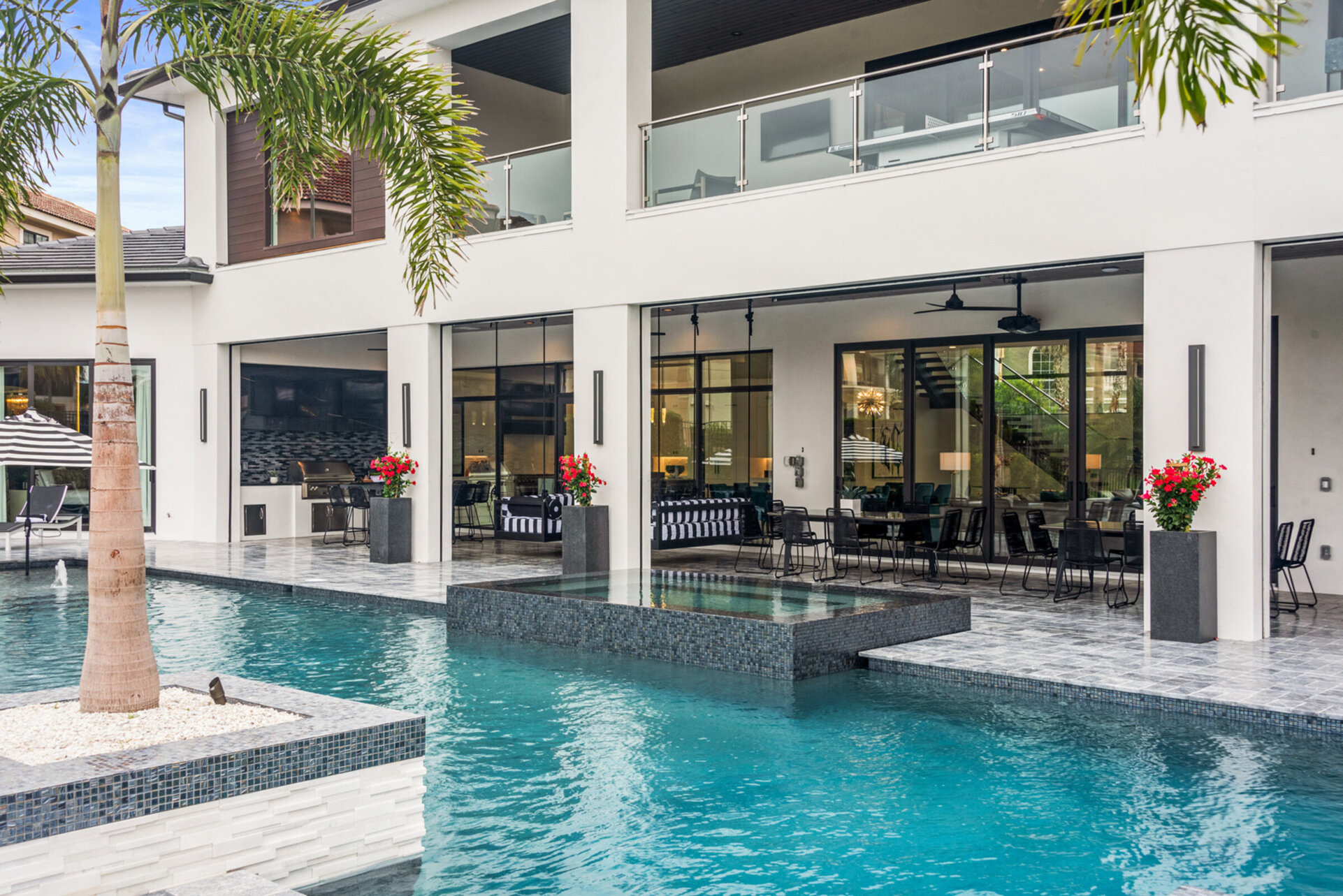 Soak in the spillover spa