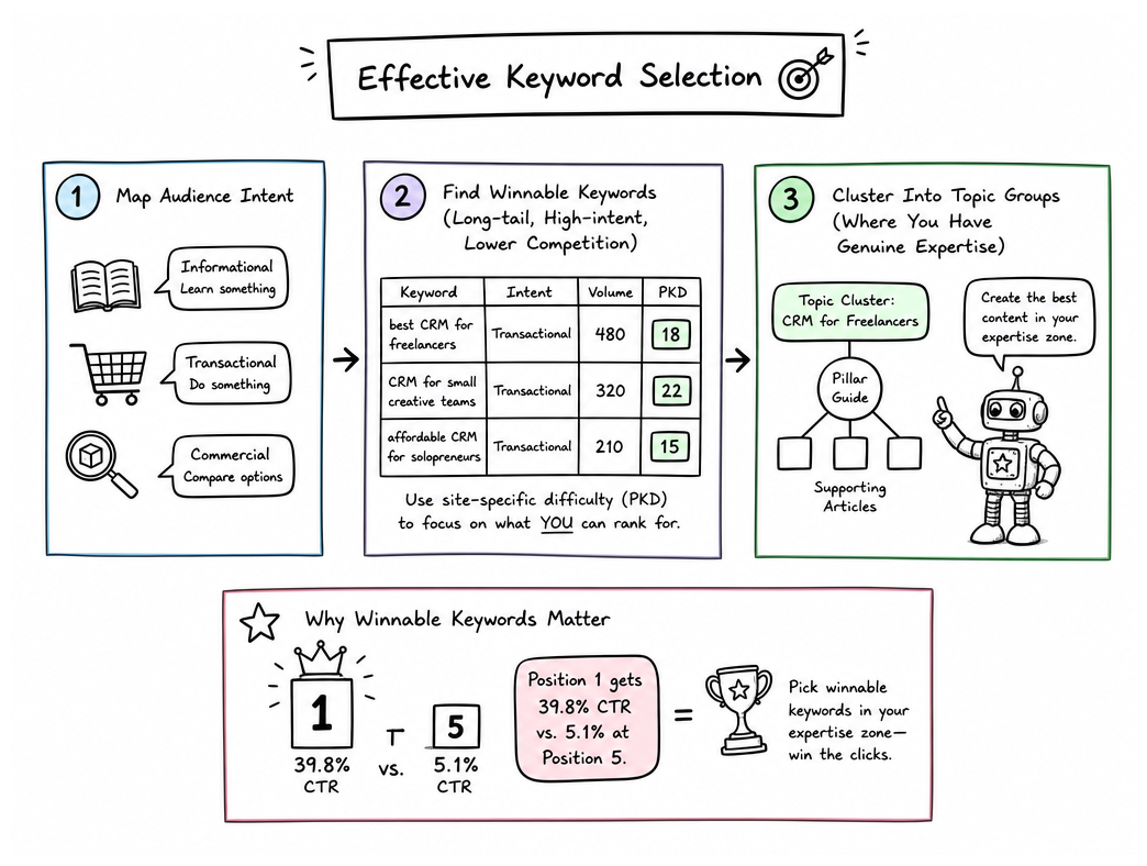 Three Steps to Expertise-Driven Keyword Selection