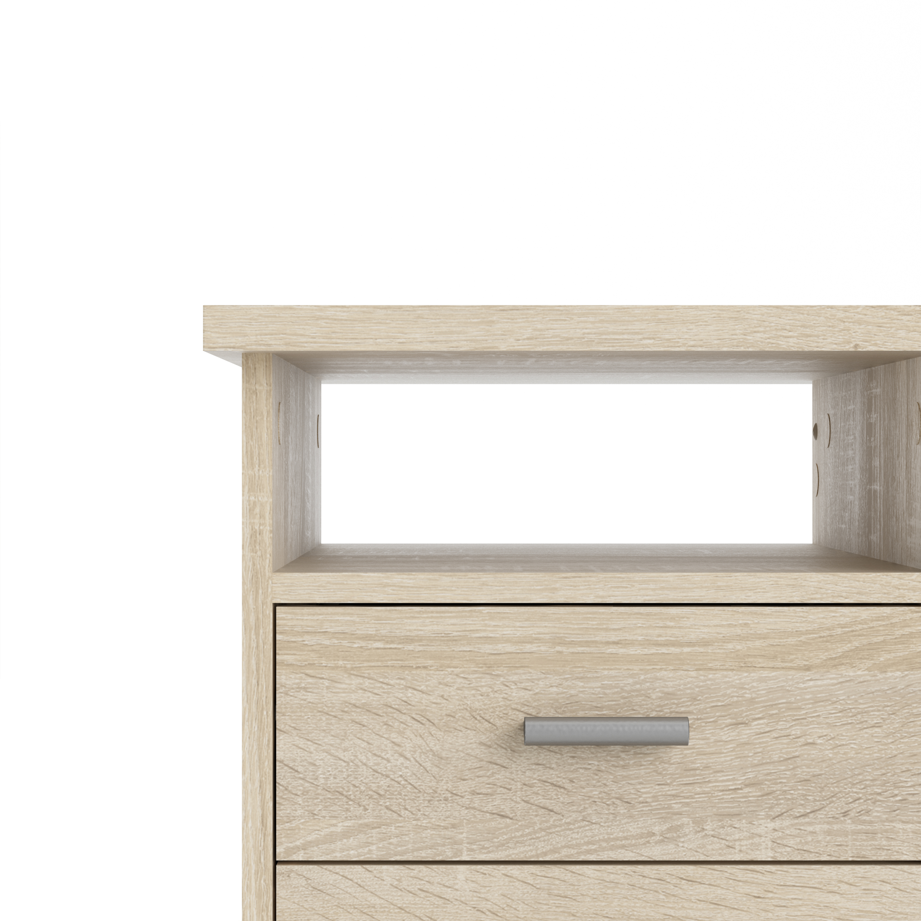 4 Drawer Desk with Storage - White or Oak 110cm Home Office Workstation - Picture 7 of 22