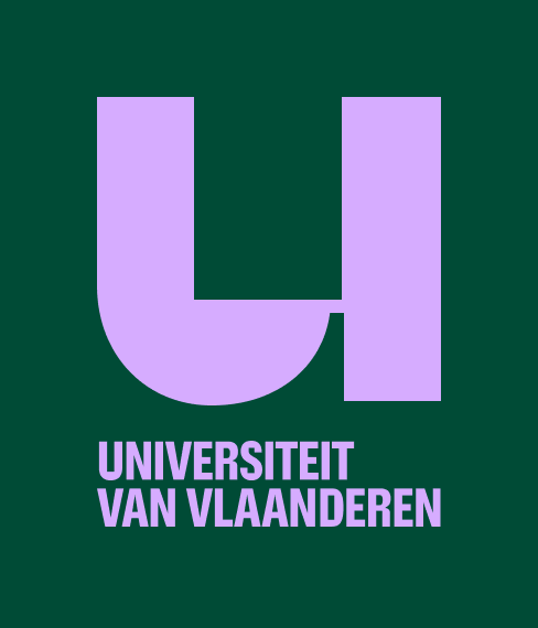 U BE Square Logo Purple on Green