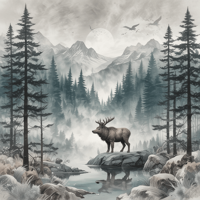 Enchanting Feather Art: 3D Render of Nature's Majesty