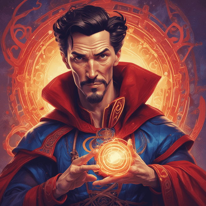 Pixar style Portrait of a dr strange