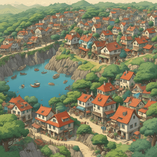 Enchanting Ghibli-Inspired Village Generator by Fulgent AI