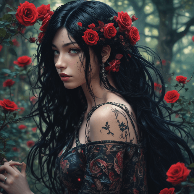 Enchanting Anime Dark Fantasy Portrait - Fulgent AI