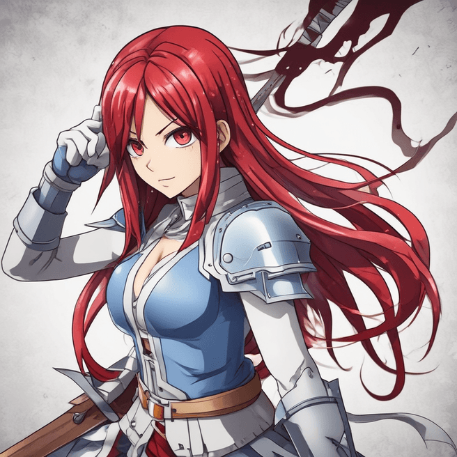 Stunning Erza Scarlet Wallpaper for Fandom Delight | Fulgent AI