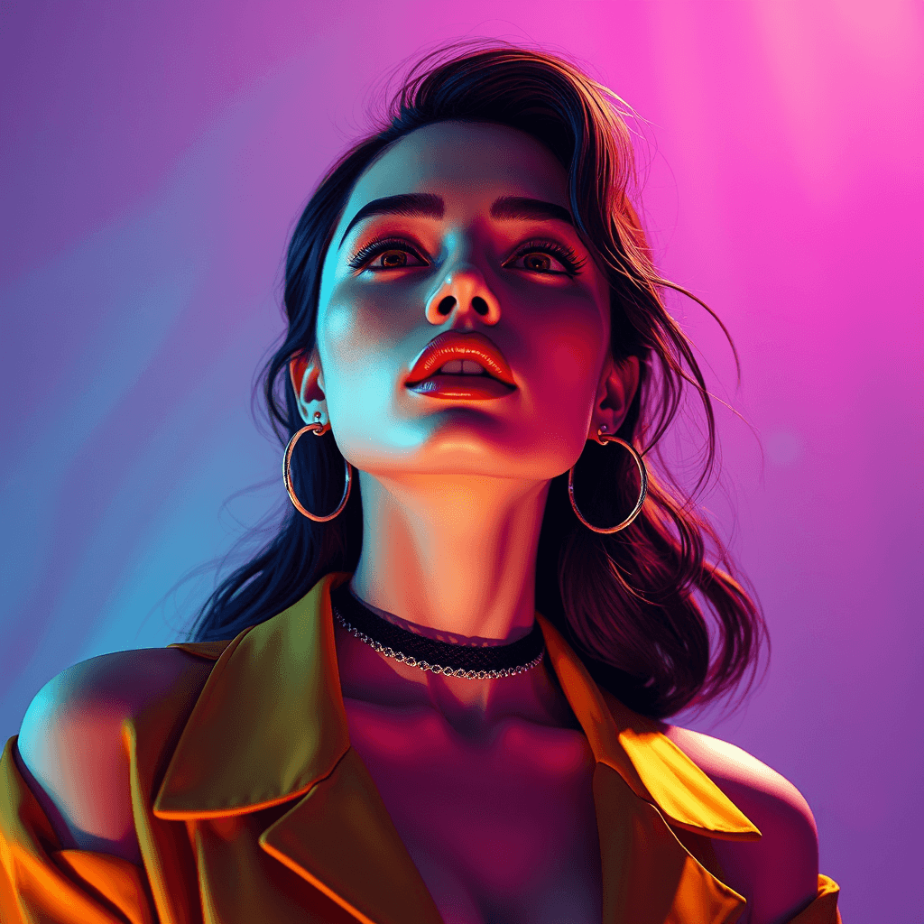 Stunning Fashion Illustration in Vibrant Colors | 4K Image Generator