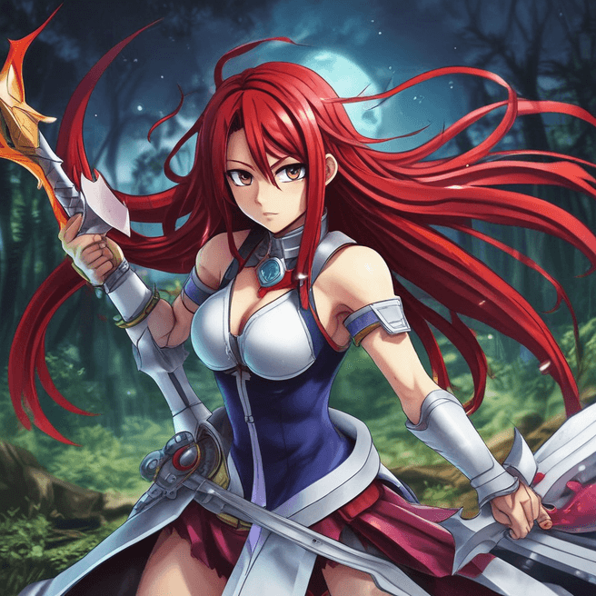 Stunning Erza Scarlet Wallpaper for Fandom Delight | Fulgent AI