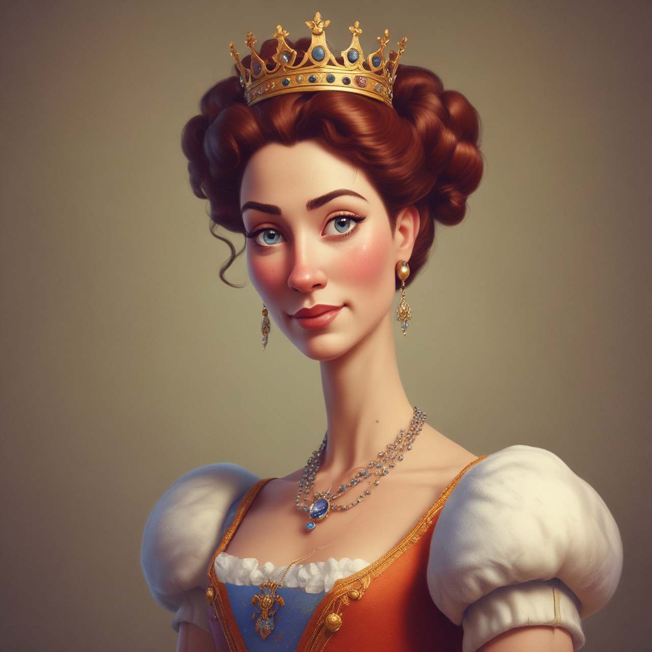 Pixar Style Queen Portrait: Vibrant & Captivating Image Generation