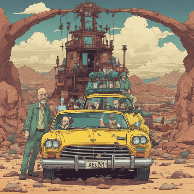 Breaking Bad Ghibli Style: Imaginative Crossover Art by Fulgent AI