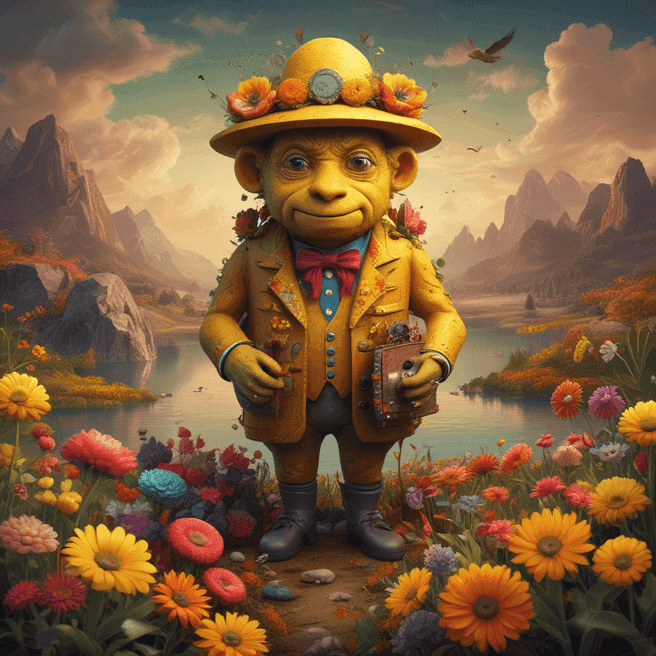 Alexander Jansson 3D Render Portrait: Paper-Mache Fantasy Art