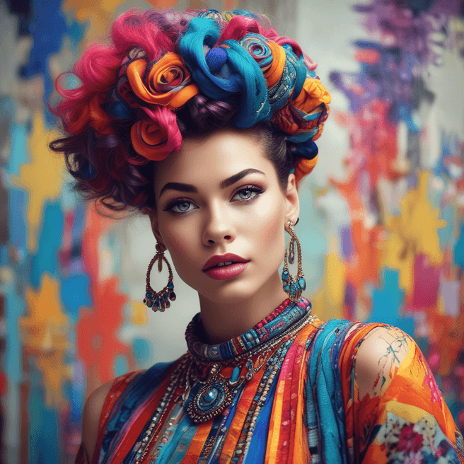Contemporary Fashion Portrait: Bold and Vibrant Style Inspiration