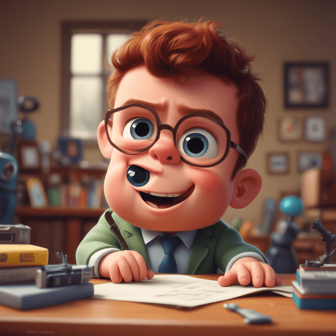 Adorable Baby Boss Pixar Style Portrait - Fulgent AI