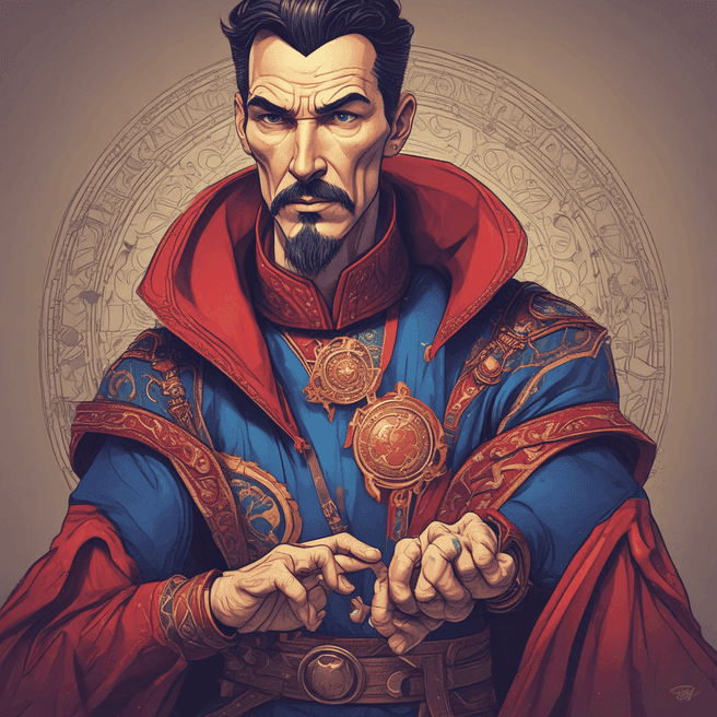 Pixar style Portrait of a dr strange