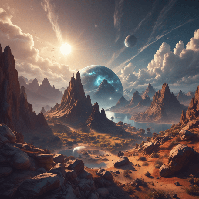 Reincarnated Sci-Fi Island Scene in Hyper-Realism