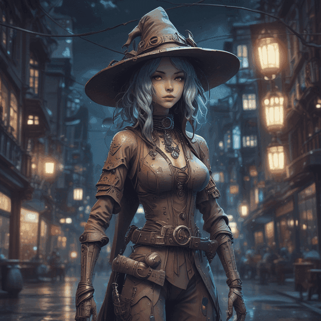 Stunning Woman Cyborg Exoskeleton Design by Hayao Miyazaki: Fulgent AI Creations