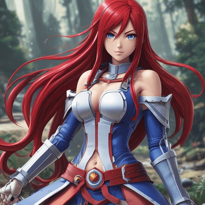 Ultra-Detailed 5K Wallpapers of Erza Scarlet in Stunning Environments
