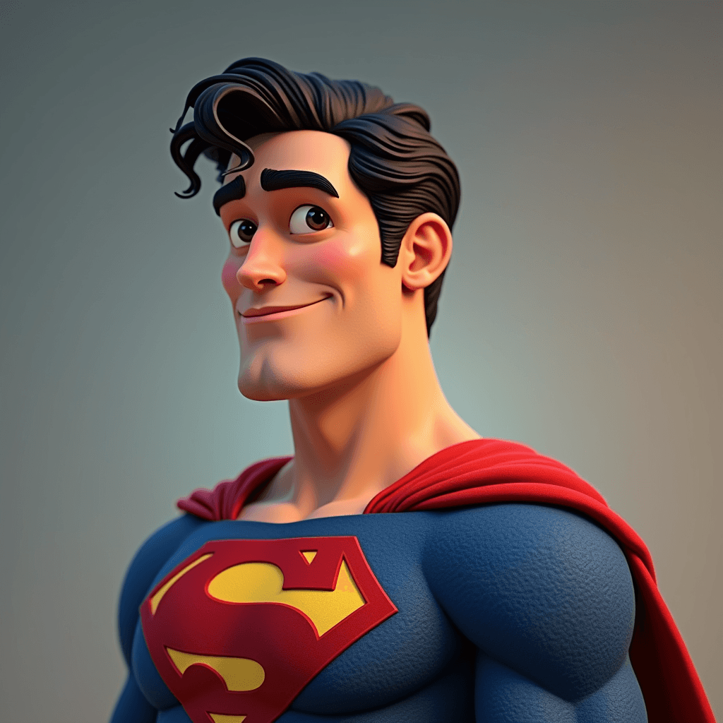 Create Stunning Superman Pixar Style Portrait - Fulgent AI
