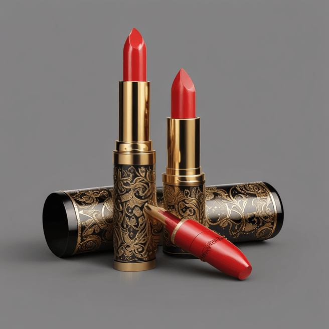Elegant Esther Lipstick: Luxurious 3D Illustration