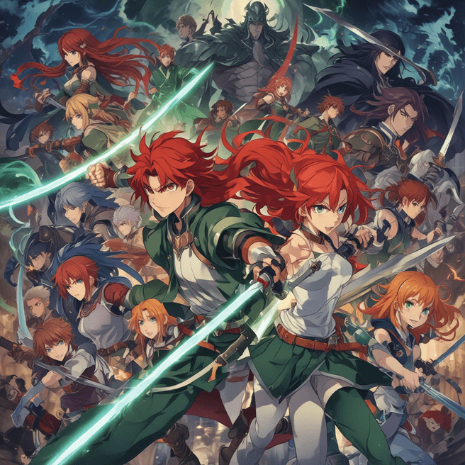 Captivating Anime Scene with Diverse Characters and Majestic Dragon