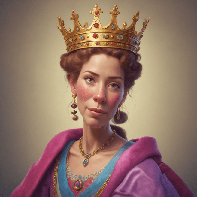 Regal Queen Portrait: Pixar-Inspired Google Image Creation