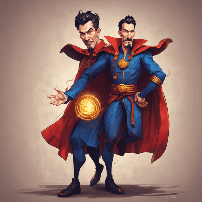 Pixar style Portrait of a dr strange