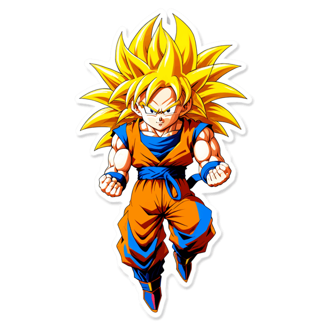 Powerful Goku Super Saiyan 3 Image: Dynamic Saiyan Outline | Fulgent AI