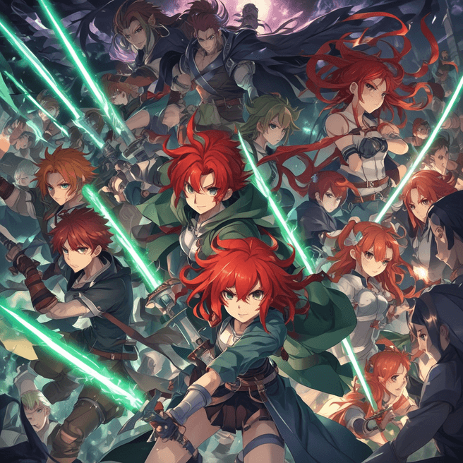 Captivating Anime Scene with Diverse Characters and Majestic Dragon