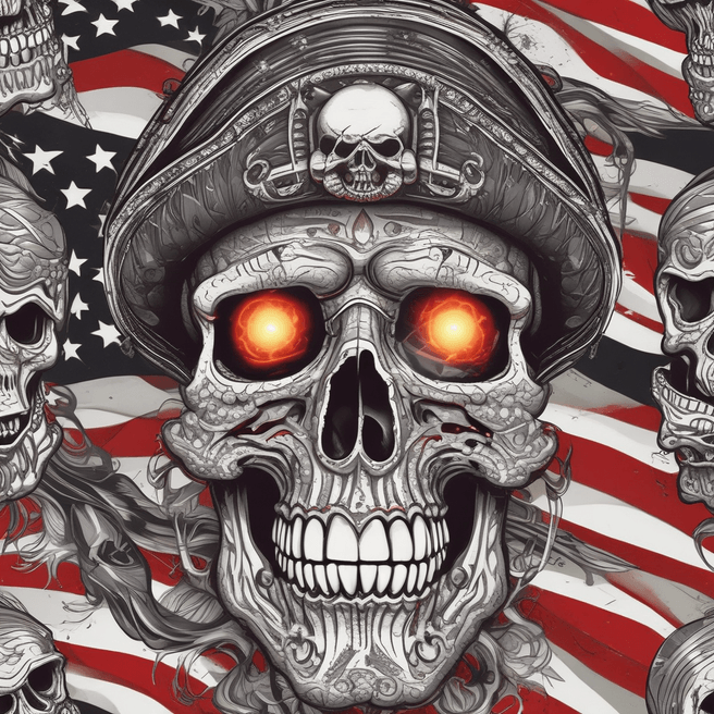 American Flag Pirate Skull Artwork: Intense Patriotism & Mystique