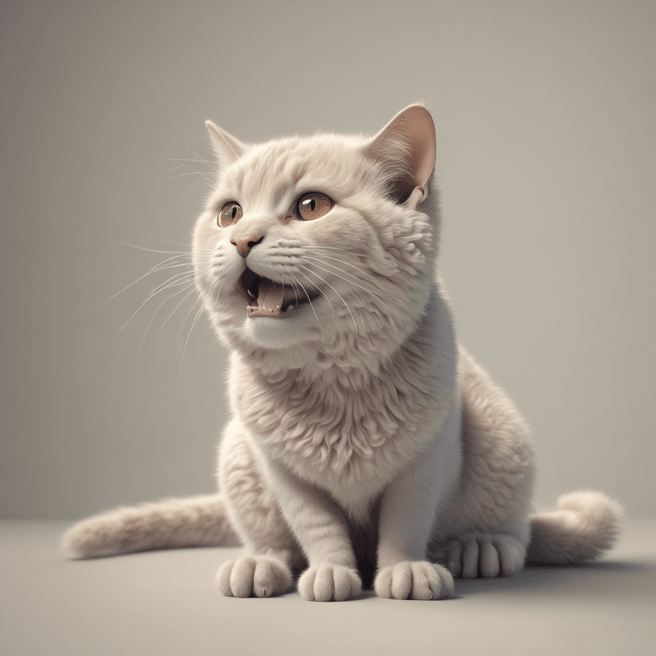 Stunning 3D Render of a Very Quiet Cat - Fulgent AI