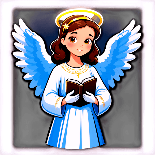 Divine Angel with Illuminated Holy Book - Fulgent AI