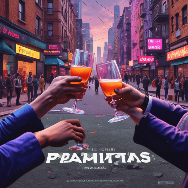 Horror-Filled NecroPunk Goth-Rock Album Cover with CGI Zombies on City Street