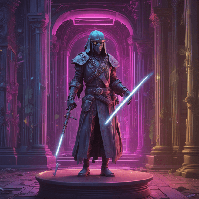 Futuristic Space Pirate Art: Zbrush Sculpt & Synthwave Environment Design