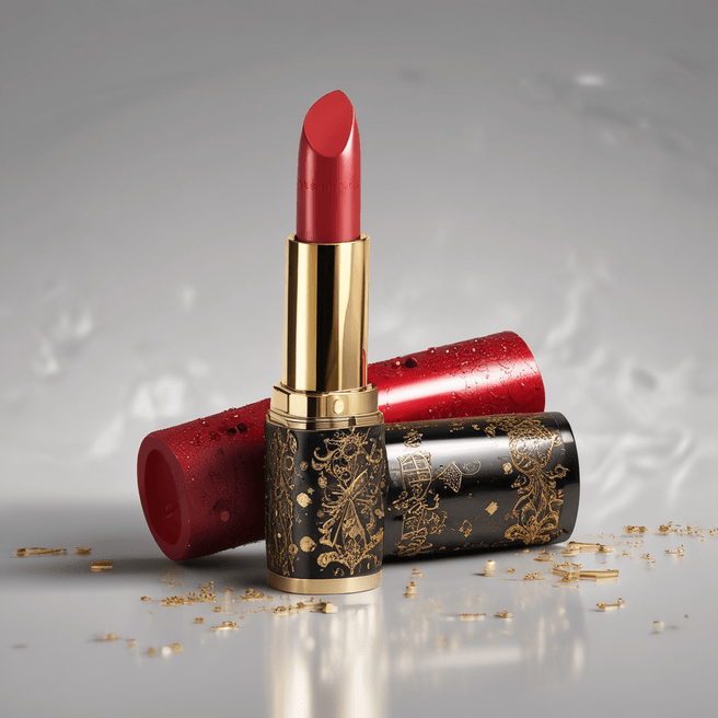 Elegant Esther Lipstick: Luxurious 3D Illustration