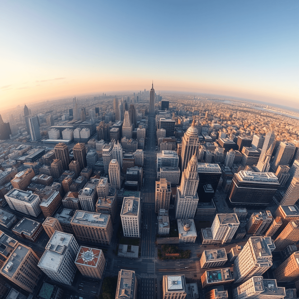 Discover the Architectural Marvels of a Cityscape from a Bird's Eye View