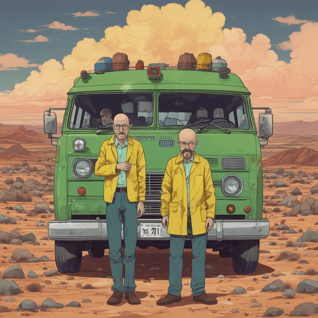 Breaking Bad Ghibli Style: Imaginative Crossover Art by Fulgent AI