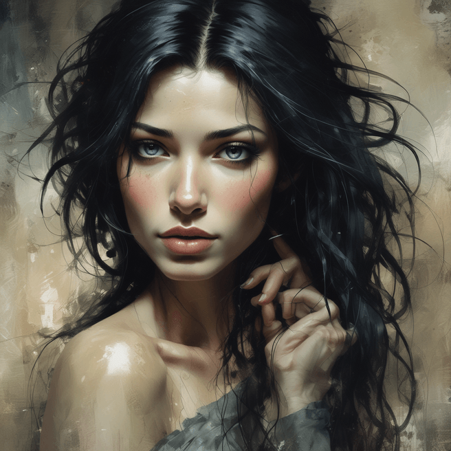 Esmera Portrait Inspired by Anne Bachelier and Richard Burlet Art Style