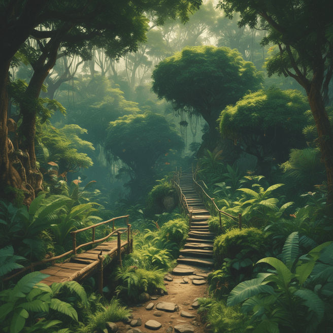 Explore the Mystical Google Jungle in Stunning Ghibli Style - 4K