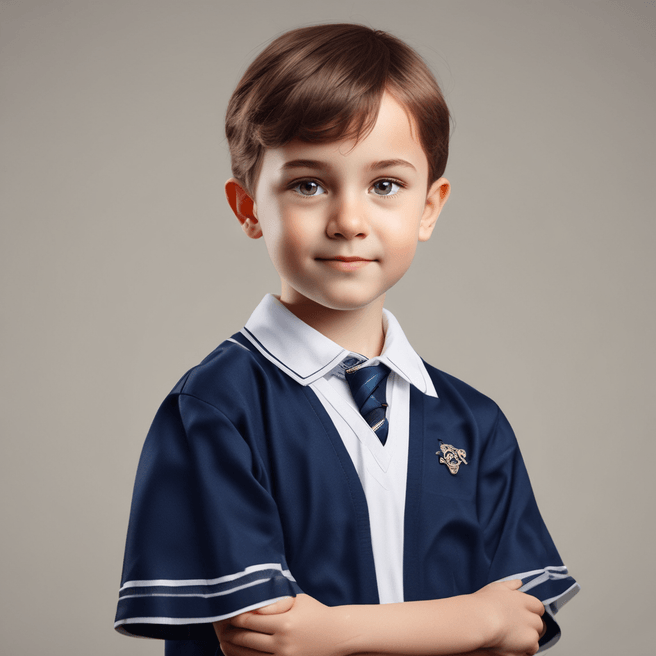 Adorable Young Student in School Uniform - Fulgent AI