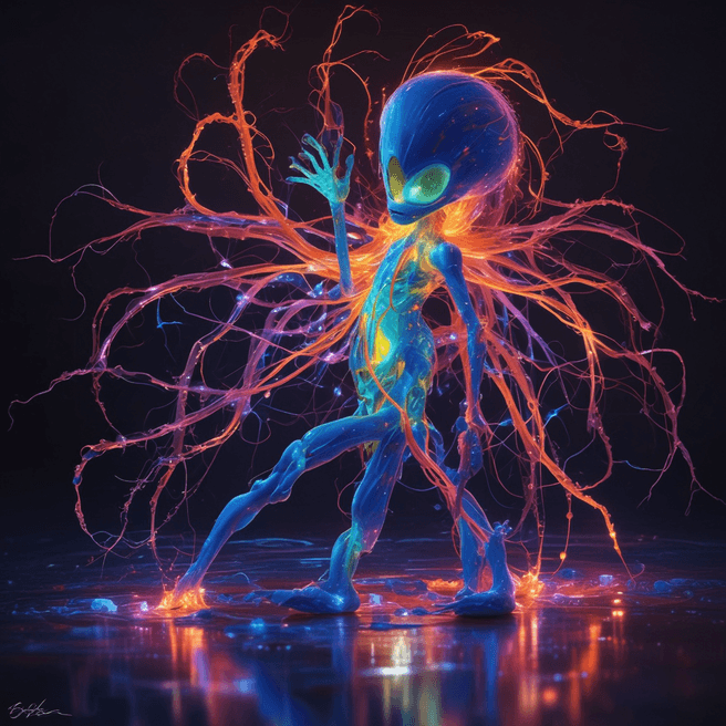 Captivating Bioluminescent Symbiote - Detailed Photograph