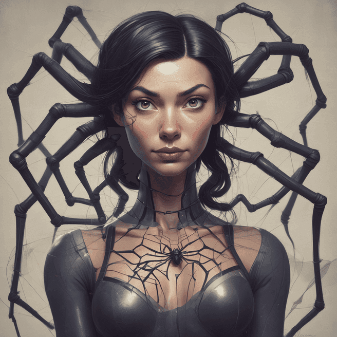Stunning Pixar Style Portrait of a Spiderwoman - Fulgent AI