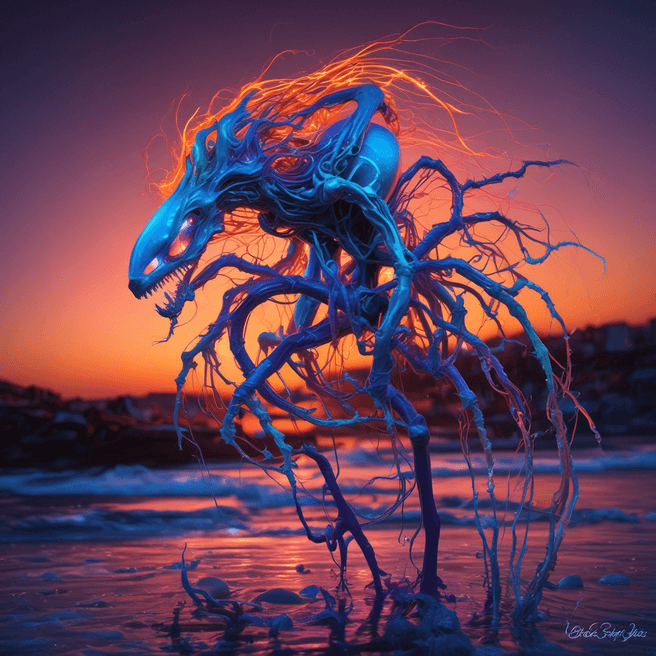 Captivating Bioluminescent Symbiote - Detailed Photograph