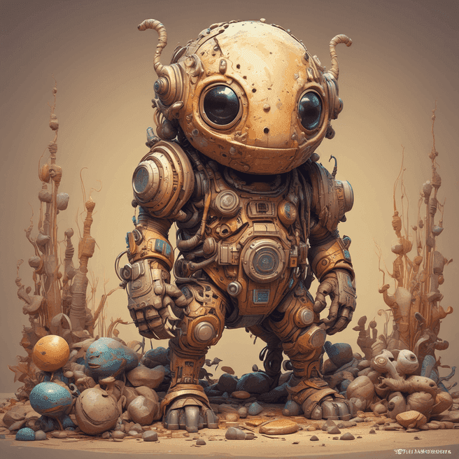 Creative Art Process: Tank Suit Instrument Clenching Sculpt by Ten Hundred