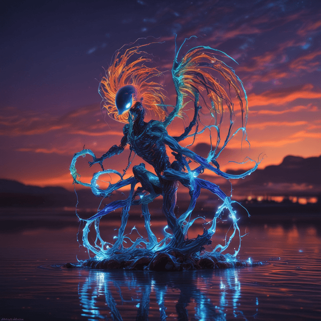 Captivating Bioluminescent Symbiote - Detailed Photograph