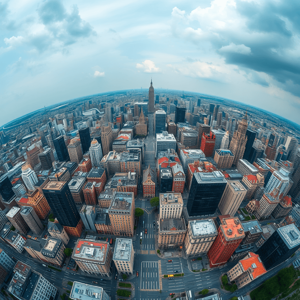 Discover the Architectural Marvels of a Cityscape from a Bird's Eye View